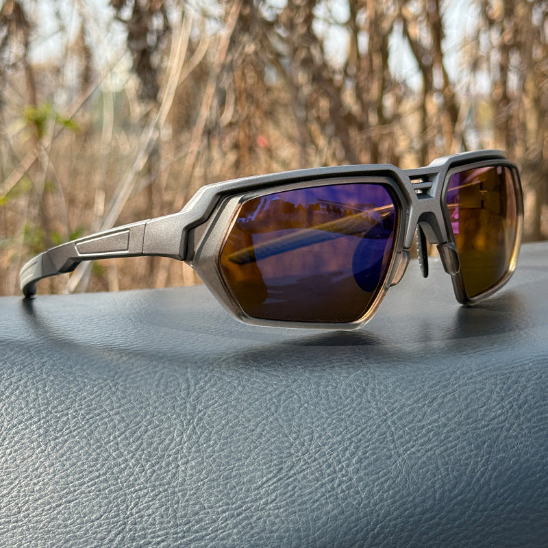 Gafas de sol deportivas fotocromáticas y polarizadas con lentes para visión nocturna y montura táctica envolvente