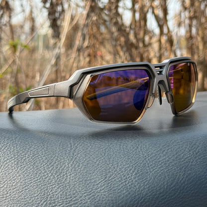 Gafas de sol deportivas fotocromáticas y polarizadas con lentes para visión nocturna y montura táctica envolvente