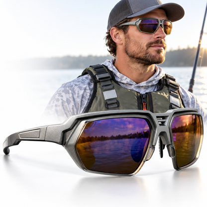 Gafas de sol deportivas fotocromáticas y polarizadas con lentes para visión nocturna y montura táctica envolvente