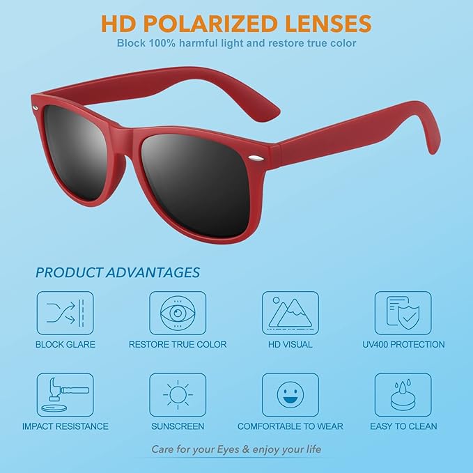 Gafas de Sol Polarizadas Retro Clásicas de los 80 - Jamie
