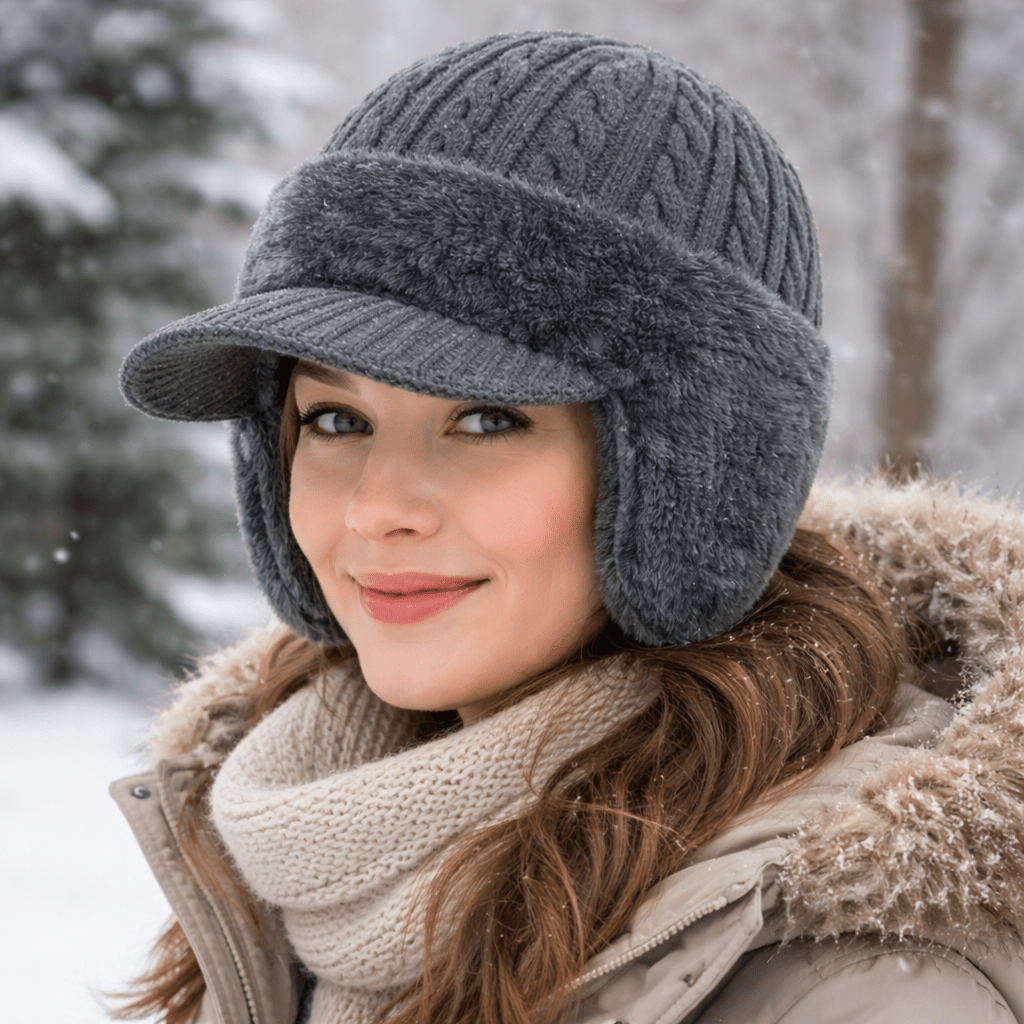 Gorro de invierno extremadamente cálido con orejeras integradas