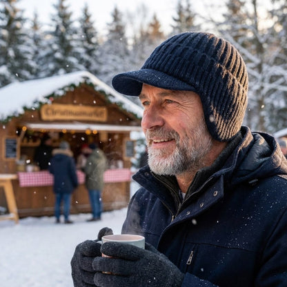 Gorro de invierno nórdico unisex con forro suave y ajuste cómodo