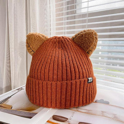 Gorro de Invierno Tejido con Orejas de Gato - PurrWarm