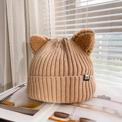 Gorro de Invierno Tejido con Orejas de Gato - PurrWarm