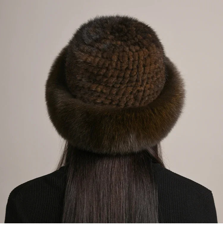 Gorro de Visón Novaine para Calidez Invernal y Estilo Atemporal