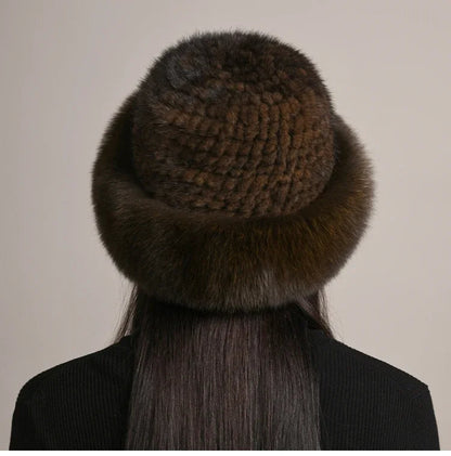 Gorro de Visón Novaine para Calidez Invernal y Estilo Atemporal