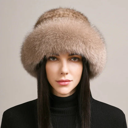 Gorro de Visón Novaine para Calidez Invernal y Estilo Atemporal
