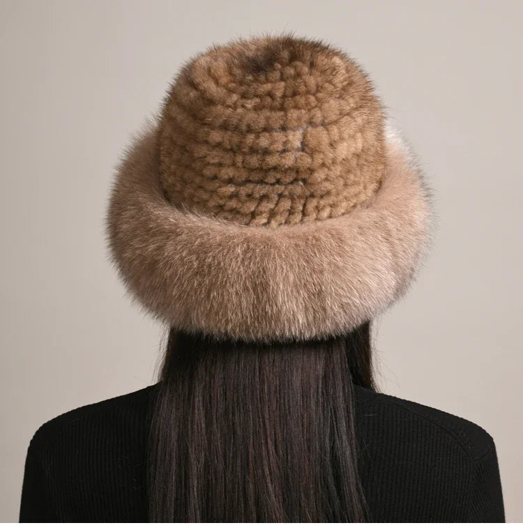 Gorro de Visón Novaine para Calidez Invernal y Estilo Atemporal