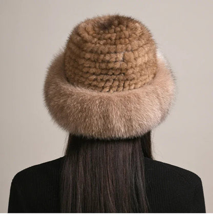 Gorro de Visón Novaine para Calidez Invernal y Estilo Atemporal