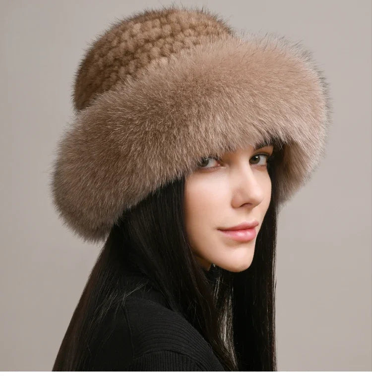 Gorro de Visón Novaine para Calidez Invernal y Estilo Atemporal