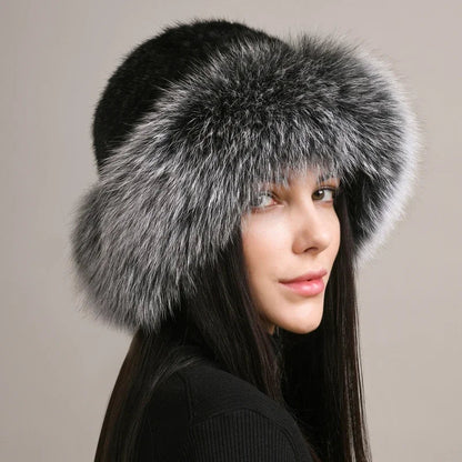 Gorro de Visón Novaine para Calidez Invernal y Estilo Atemporal