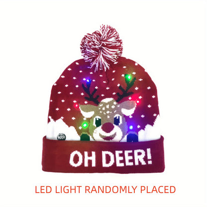 Gorro navideño con luces LED - Luminoso y alegre para las fiestas