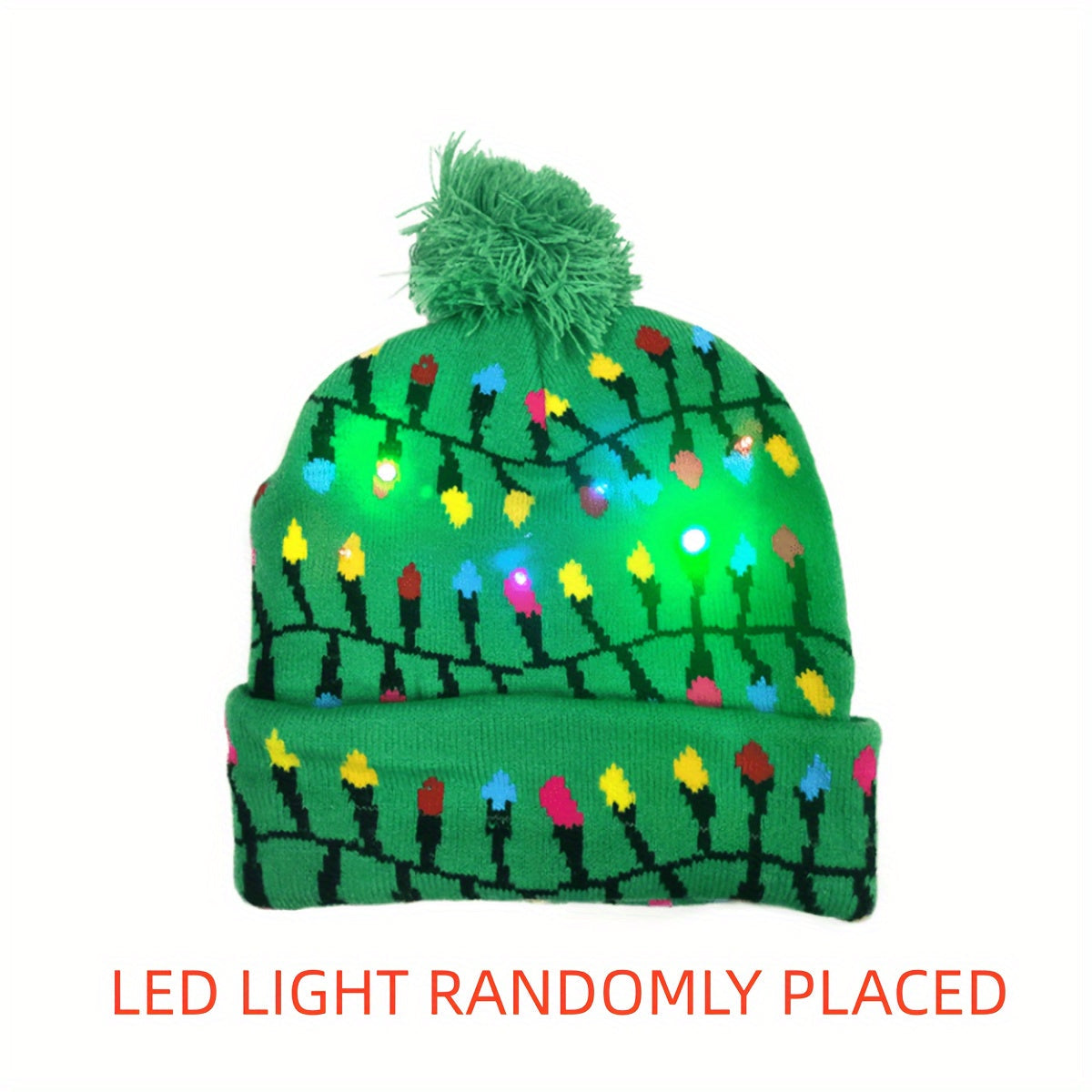 Gorro navideño con luces LED - Luminoso y alegre para las fiestas