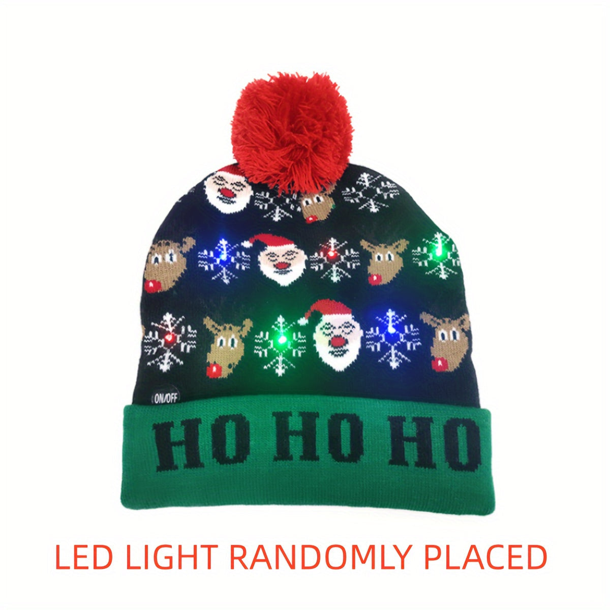Gorro navideño con luces LED - Luminoso y alegre para las fiestas