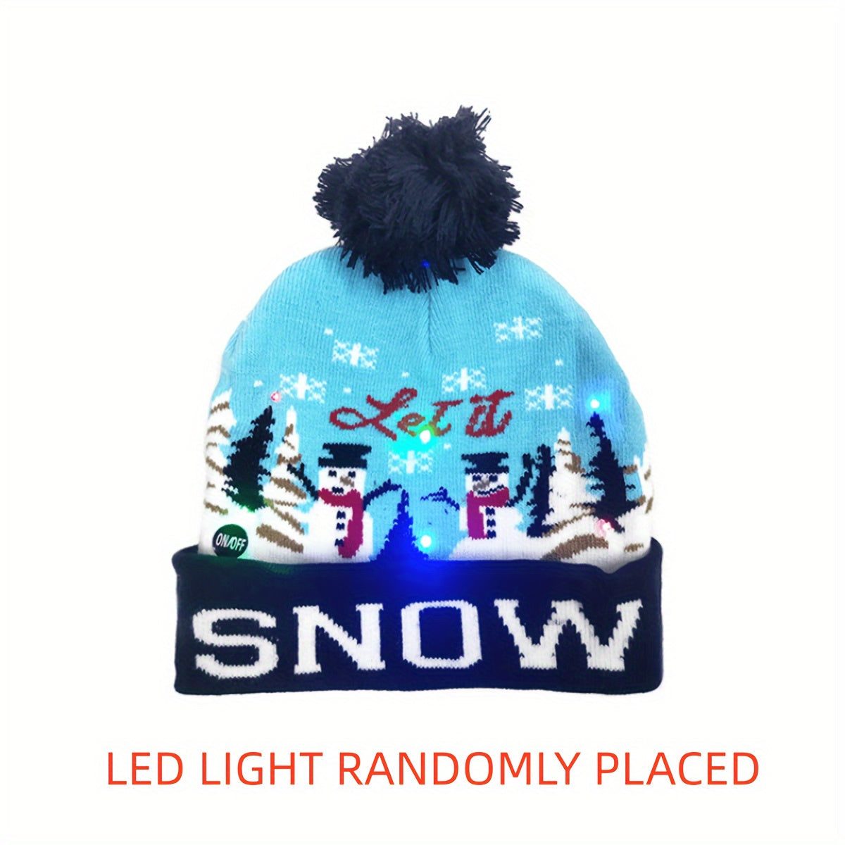 Gorro navideño con luces LED - Luminoso y alegre para las fiestas