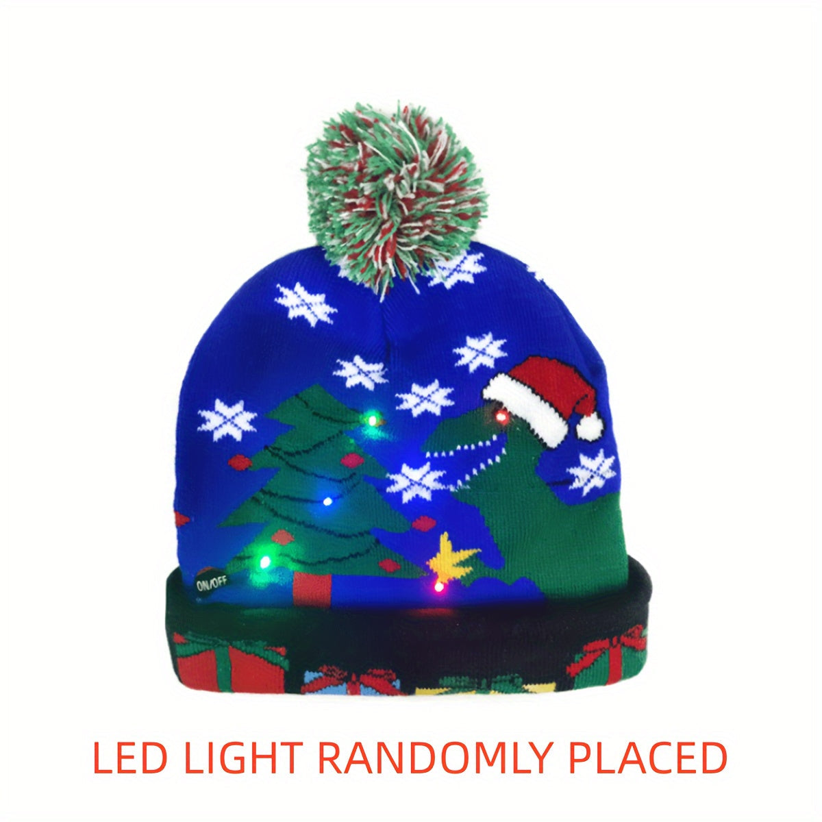 Gorro navideño con luces LED - Luminoso y alegre para las fiestas