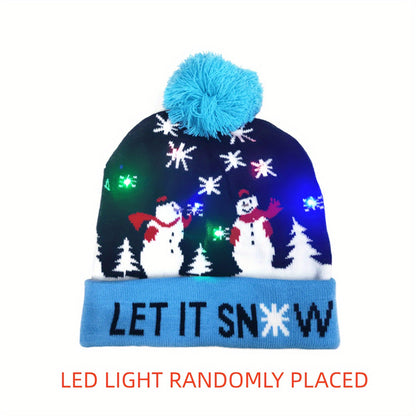 Gorro navideño con luces LED - Luminoso y alegre para las fiestas