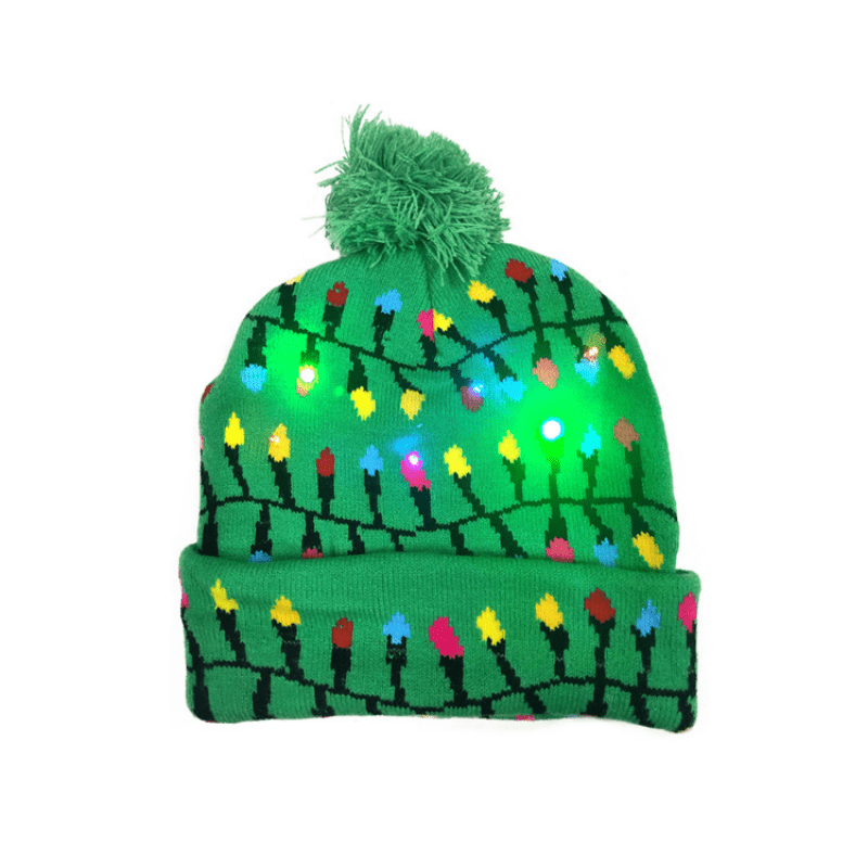 Gorro navideño con luces LED - Luminoso y alegre para las fiestas