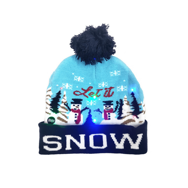 Gorro navideño con luces LED - Luminoso y alegre para las fiestas