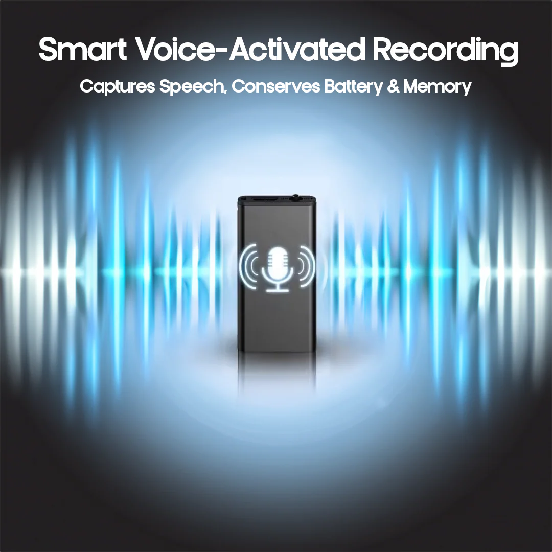 Grabadora de Voz Mini Activada por Voz Ultra-Compacta LumenWhisp
