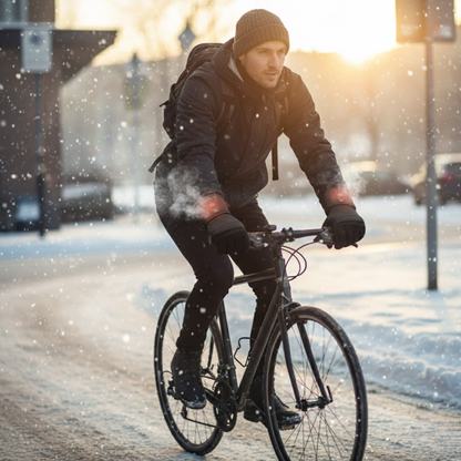 Guantes de invierno calefactables con calefacción USB, táctiles y cortavientos, para bicicleta y trabajo