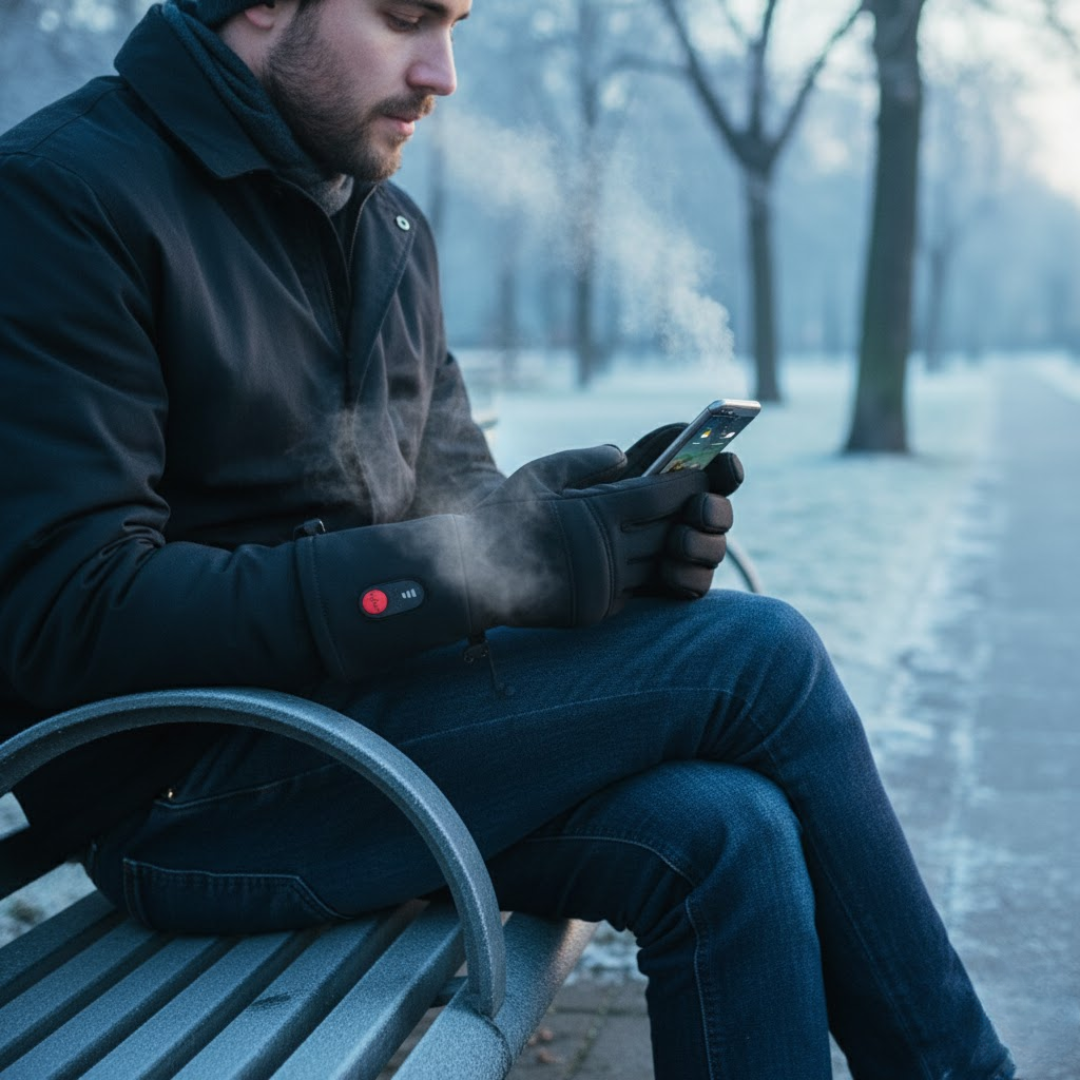 Guantes de invierno calefactables con calefacción USB, táctiles y cortavientos, para bicicleta y trabajo