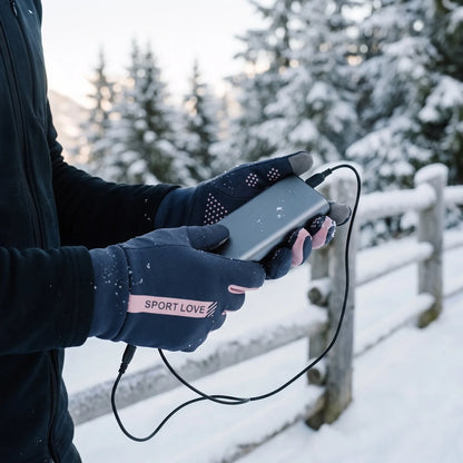 Guantes de invierno calefactables y recargables