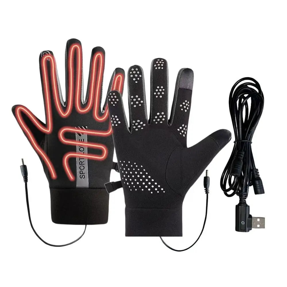 Guantes de invierno calefactables y recargables