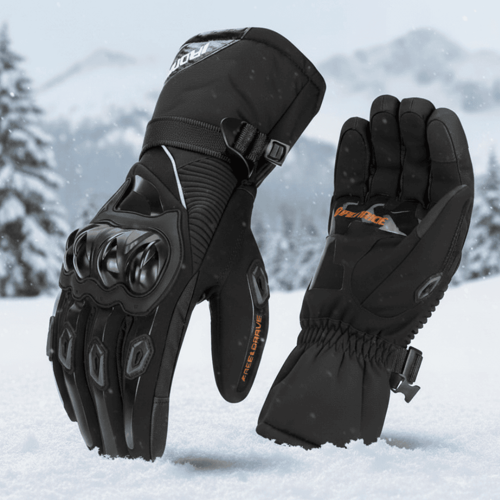 Guantes de moto impermeables y térmicos para rutas de invierno