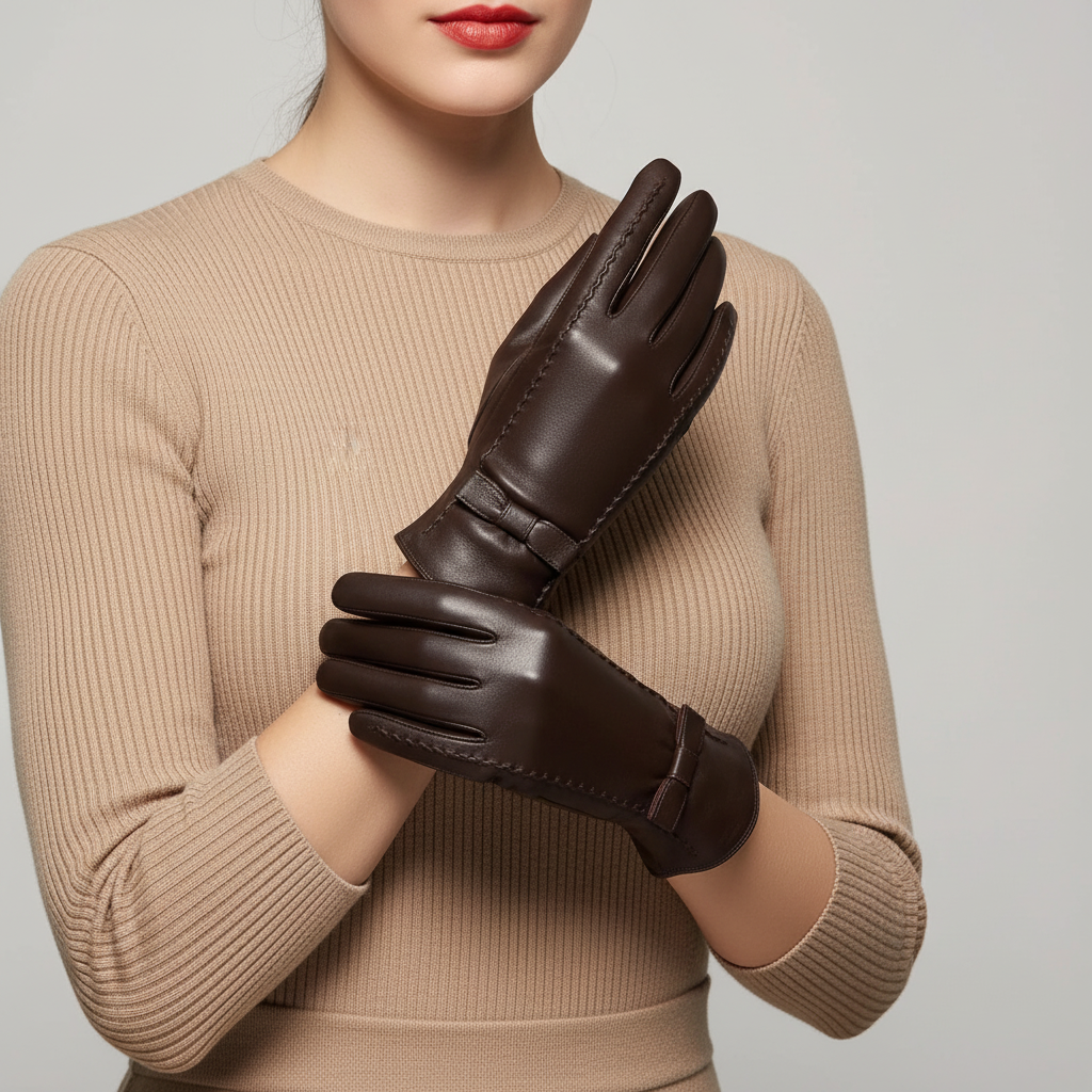 Guantes de piel vegana