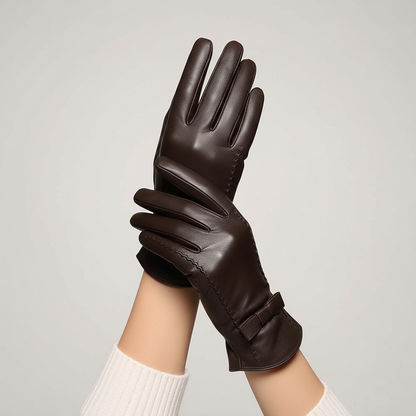 Guantes de piel vegana