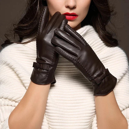 Guantes de piel vegana