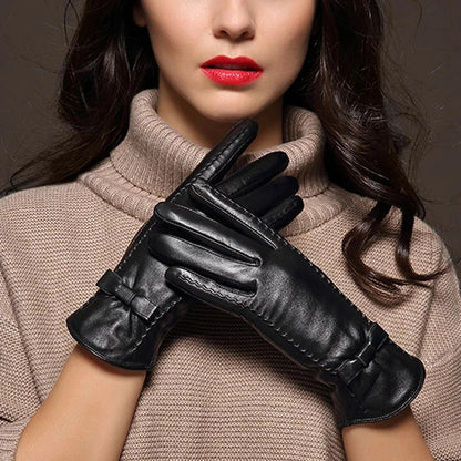 Guantes de piel vegana