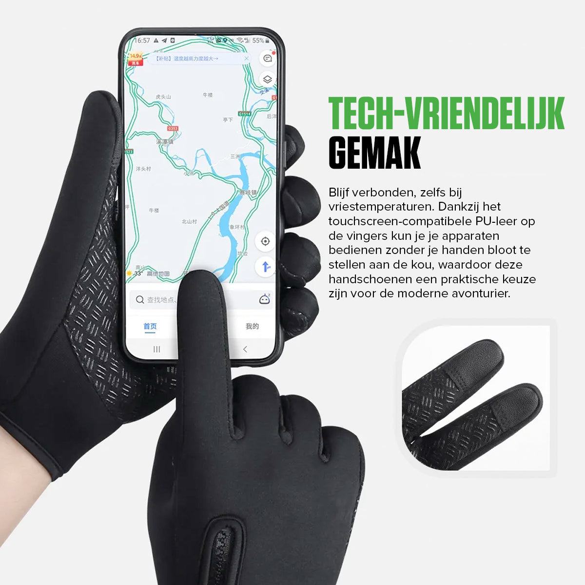 Guantes Térmicos a Prueba de Viento - Cálidos y Amigables con Dispositivos