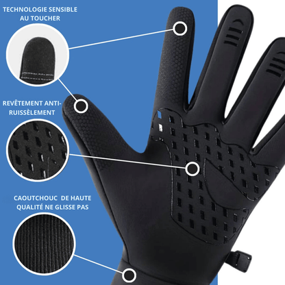 Guantes Térmicos Calentados – Invierno, Pantalla Táctil, Antideslizantes, Impermeables y Transpirables