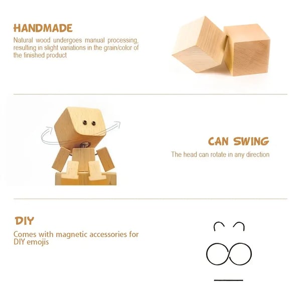 HappyTimber™ - Juego de Decoración de Madera Hecho a Mano