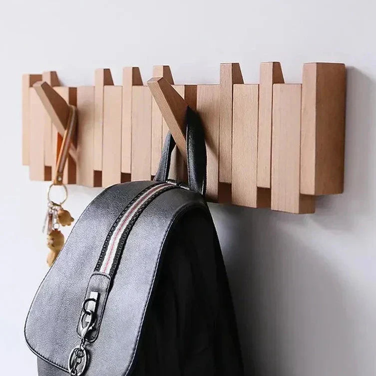 HarmonyHook - Elegante Perchero de Madera Ajustable