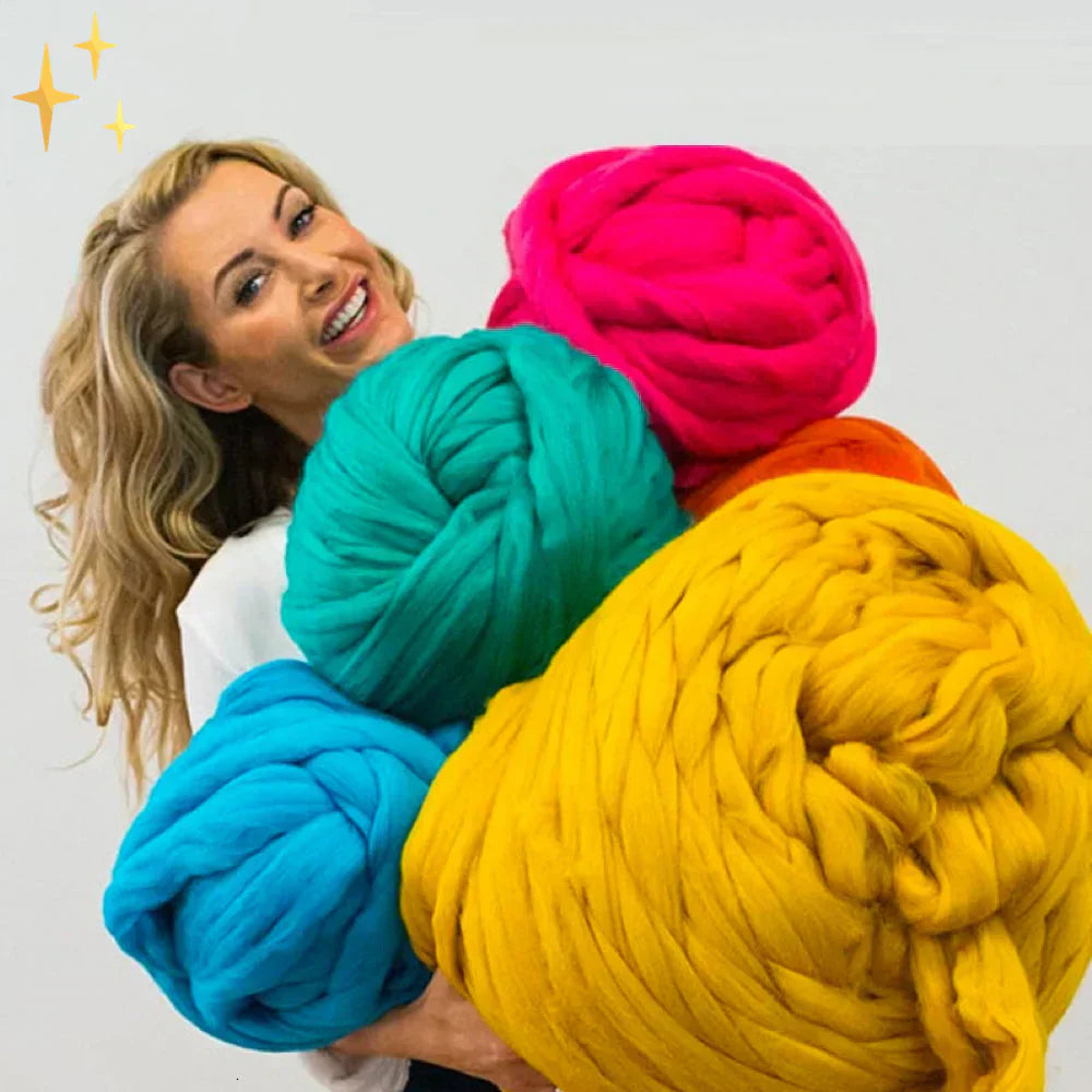 Hilo de Lana XL Grueso de 1000 Gramos DIY para Mantitas - LuxeWool