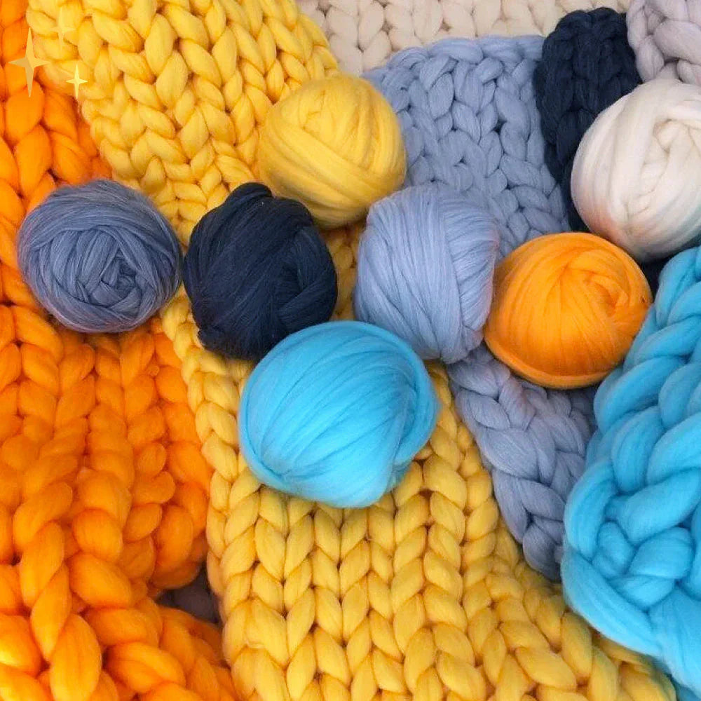 Hilo de Lana XL Grueso de 1000 Gramos DIY para Mantitas - LuxeWool