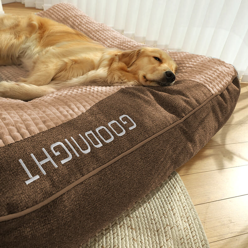 HUGBED – Cama para perros grande resistente a rasguños con soporte ortopédico para la columna
