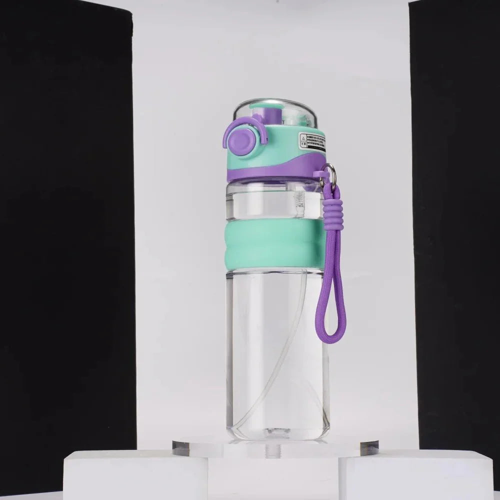 HYDRACOOL – Botella de agua a prueba de fugas con spray de niebla para aventuras al aire libre