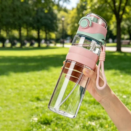 HYDRACOOL – Botella de agua a prueba de fugas con spray de niebla para aventuras al aire libre