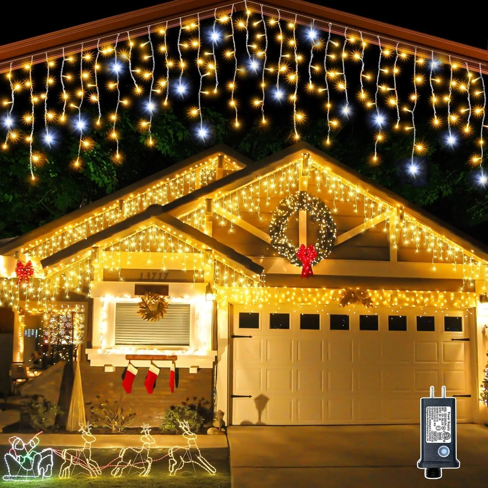 Iluminación de Jardín LED Blanca Cálida – Luces de Hadas Impermeables IP44 de 4m para Uso Exterior en Bodas y Celebraciones