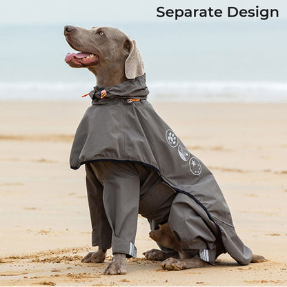 Impermeable para Perros con Cuatro Patas y Capucha Reflectante