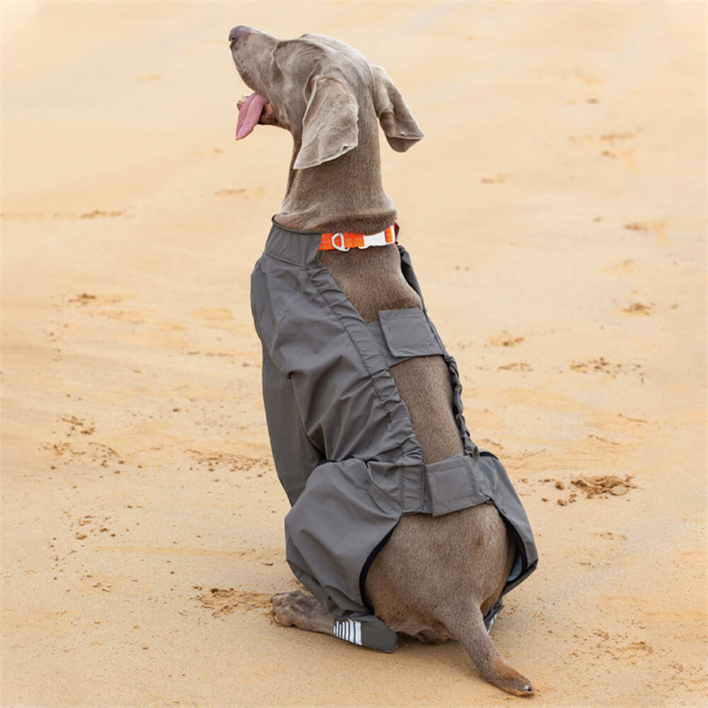 Impermeable para Perros con Cuatro Patas y Capucha Reflectante