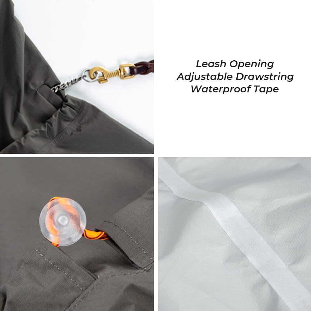 Impermeable para Perros con Cuatro Patas y Capucha Reflectante