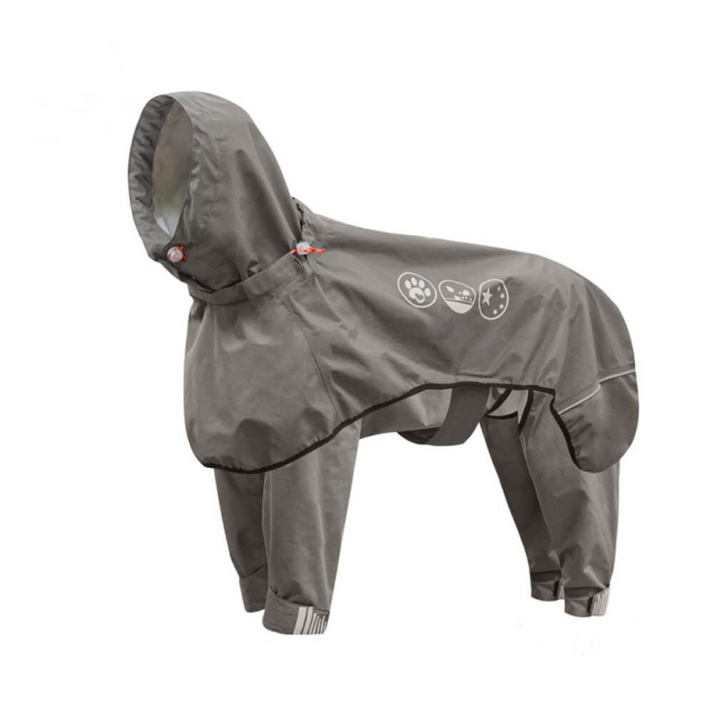 Impermeable para Perros con Cuatro Patas y Capucha Reflectante