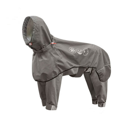 Impermeable para Perros con Cuatro Patas y Capucha Reflectante
