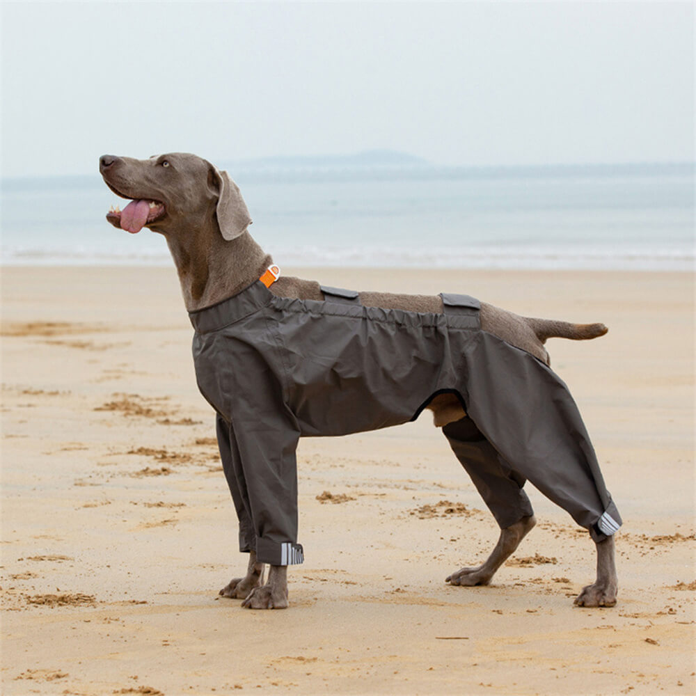 Impermeable para Perros con Cuatro Patas y Capucha Reflectante