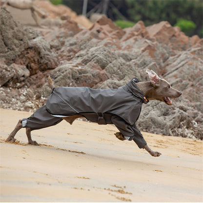 Impermeable para Perros con Cuatro Patas y Capucha Reflectante